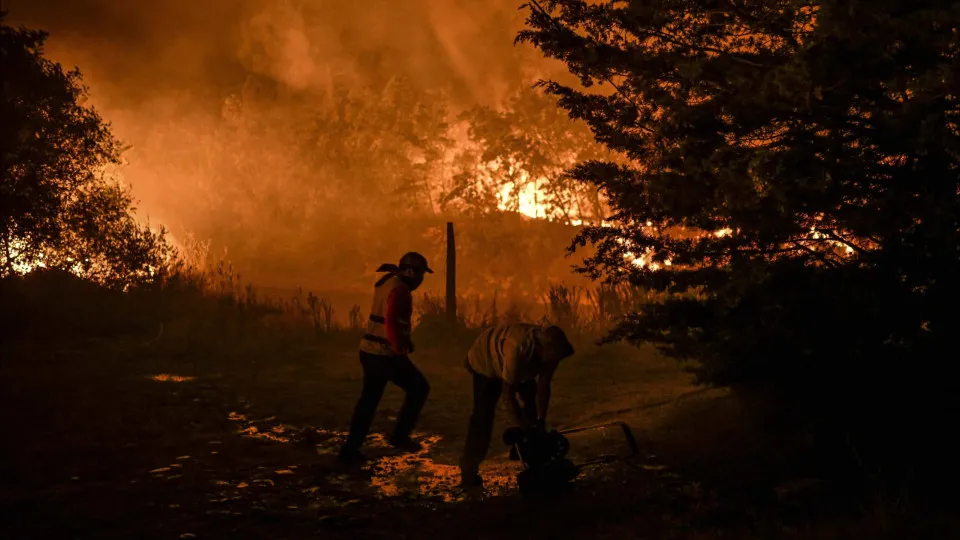 Rescaldo do Fogo na Covilhã em Andamento