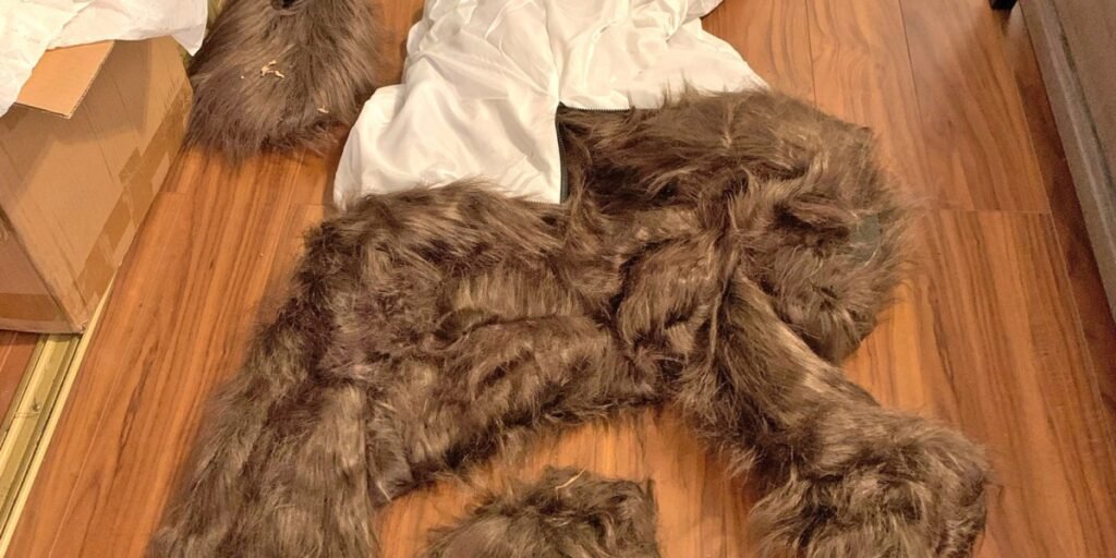 Um bizarro esquema de seguro exposto como 'claramente um humano em um traje de urso' danificando carros de luxo