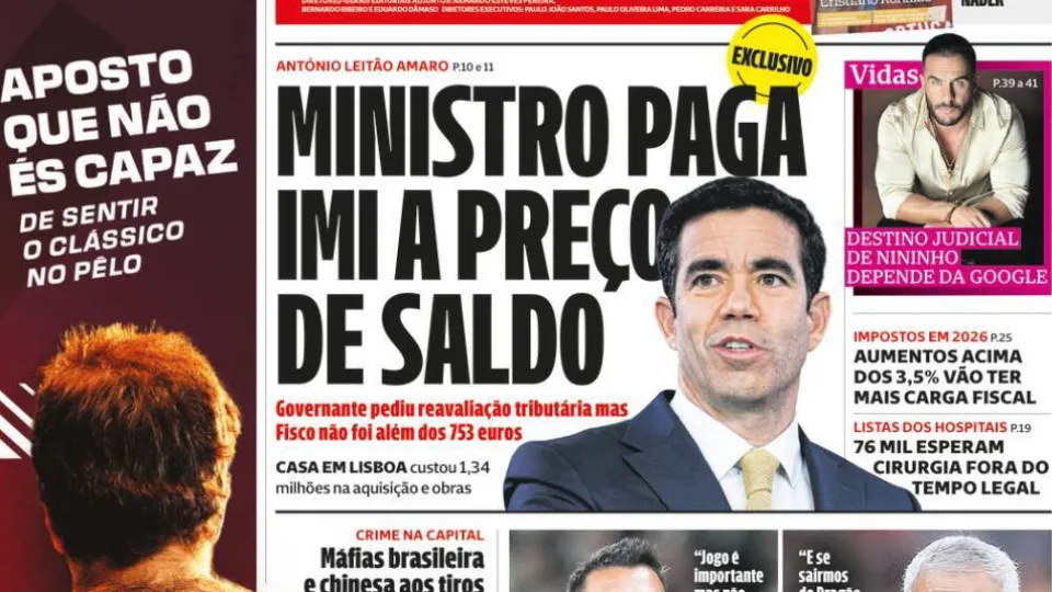 Ministro paga IMI em saldo; professores têm horário cortado